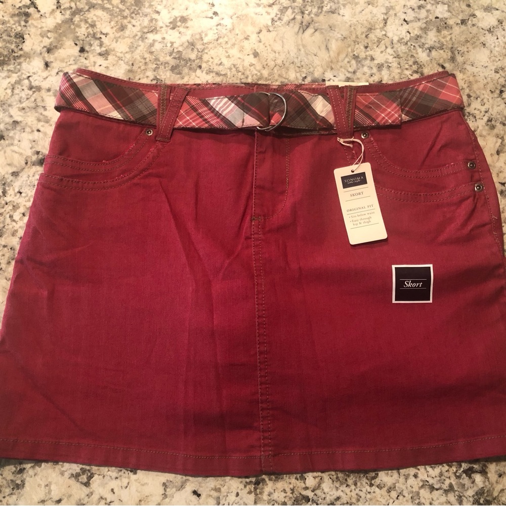 Sonoma Life+Style Skort Women’s Size 8 Color Velvet Rose
